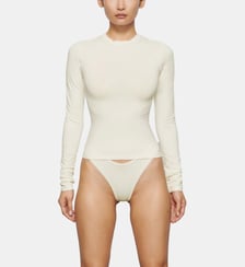 T-shirt slim à manches longues en coton Skims