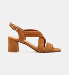 Sandales à talons Vizzo en cuir velours Cosmoparis