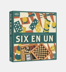 Jeu intemporel - SIX EN UN - COFFRET 6 JEUX Professor Puzzle