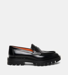 Mocassins Penny en cuir patiné Santoni