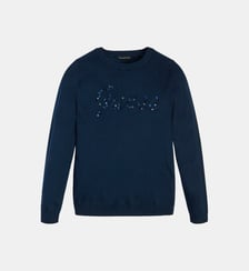 Pull droit à signature sequins Guess