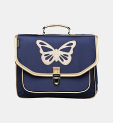 Cartable double compartiment - 38 cm - Papillon bleu Caramel et Cie