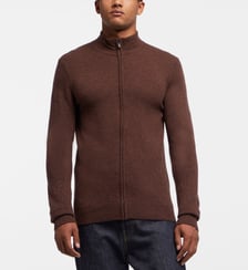 Gilet droit Soolgi zippé laine d'agneau Galeries Lafayette