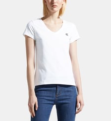T-shirt droit coton monogramme brodé Calvin Klein