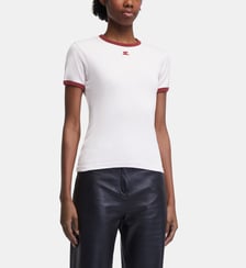 T-shirt slim signature coton Courrèges