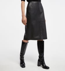 Jupe genoux Togo droite cuir Galeries Lafayette