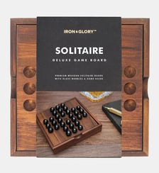 Mini jeu solitaire de luxe en bois Iron & Glori Suck Uk
