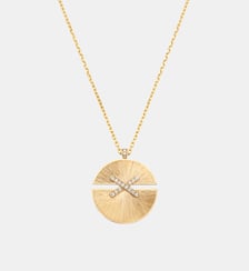 Pendentif à graver en or jaune et diamants Grand modèle Chaumet