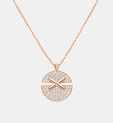 Pendentif à graver en or rose et diamants Moyen modèle Chaumet
