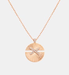 Pendentif à graver en or rose et diamants Moyen modèle Chaumet