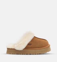 Chaussons mules Disquette en peau et laine Ugg