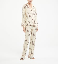 Ensemble de pyjama imprimé girafe coton organique Chelsea Peers