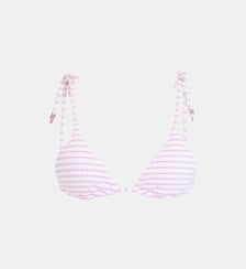 Soutien-gorge de bain triangle texturé rayé Seafolly