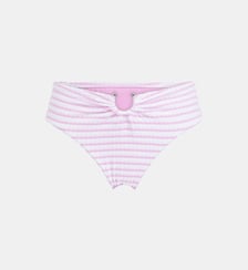Bikini de bain texturé rayé taille haute Seafolly