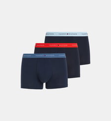 Lot de 3 boxers stretch ceinture contrastante siglée Tommy Hilfiger