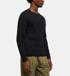 Pull droit maille torsadée coton Tommy Hilfiger