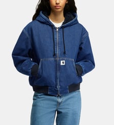 Veste ample Active denim à capuche coton Carhartt WIP