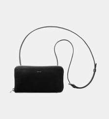 Portefeuille à bandoulière en cuir Lemaire