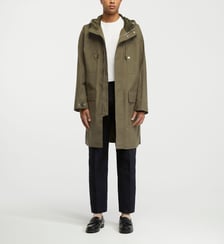 Parka mi-longue droite déperlante capuche A.P.C.
