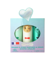Coffret Duo Baume à Lèvres Seashell - Parfum Pomme, Barbe à papa & Cupcake Inuwet