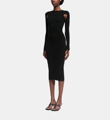 Robe midi ajustée à découpes Andreadamo