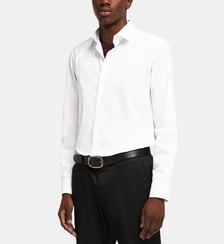 Chemise ajustée Mstretch en coton bio mélangé Galeries Lafayette
