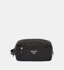 Pochette bi-matière signature Prada