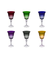 Lot de 6 verres à pied en cristal taillé - 22 cl Table Passion