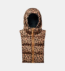 Capuche doudoune léopard et noire Fudoon