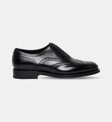 Richelieus en cuir patiné bout fleuri Santoni