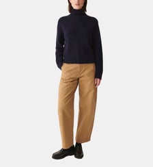 Pull droit col montant en cachemire Bompard