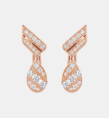 Boucles d'oreilles en or rose et diamants Chaumet