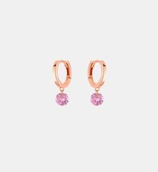 Mini Créoles Confetti - Saphir rose - poids total 0,60ct approx. or 18kt La Brune & La Blonde