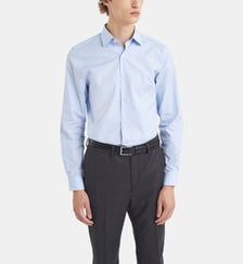 Chemise ajustée rayée en coton Figaret