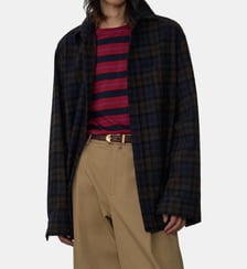 Chemise en laine tartan System Studio