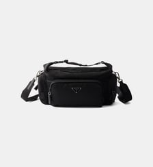 Sac porté épaule en Re-Nylon et cuir Saffiano Prada
