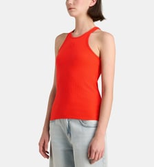 Débardeur ajusté Moon Logo coton bio Marine Serre