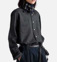 Chemise droite en laine vierge Prada