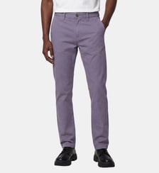 Pantalon Chino droit en coton stretch Galeries Lafayette