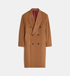 Manteau droit mi long col cranté et double boutonnage croisé Tommy Hilfiger