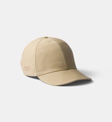 Casquette de baseball en satin de coton Prada