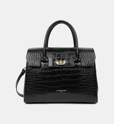 Sac cabas griffe cuir effet croco Lancaster