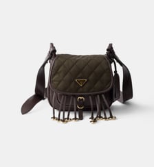 Mini sac porté épaule Prada Corsaire en Re-Nylon et cuir Prada