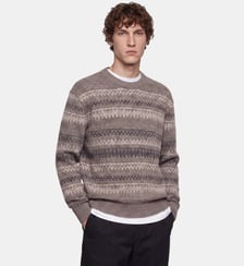 Pull Takard en laine et nylon à jacquard Galeries Lafayette