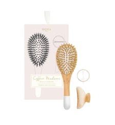 Coffret Madame brosse - barrette ronde dorée et pince ivoire  Bachca