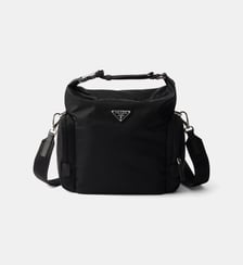 Sac porté épaule en Re-Nylon et cuir Saffiano Prada