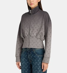 Sweat zippé Moon faded coton Marine Serre
