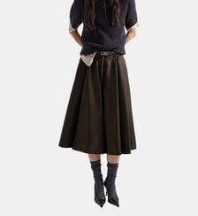 Jupe midi en Re-Nylon Prada