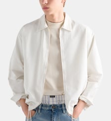 Chemise zippée en coton Prada