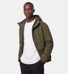 Blouson Ranorak droit en coton mélangé Galeries Lafayette